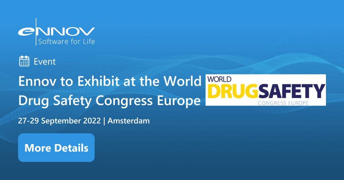 Read more about the article <span class="mnp-unread">Ennov to Exhibit at the 2022 World Drug Safety Congress Europe</span>